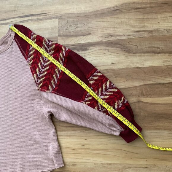 Free People Rainbow Dreams Top Arizona Sands Size Large OB978656 Balloon Sleeve - Picture 6 of 13